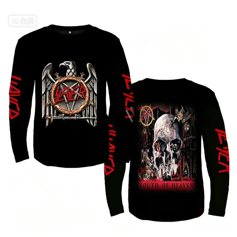 3D Long Sleeve Rock Slayer Ban - Mens Fashion Clothes review and price