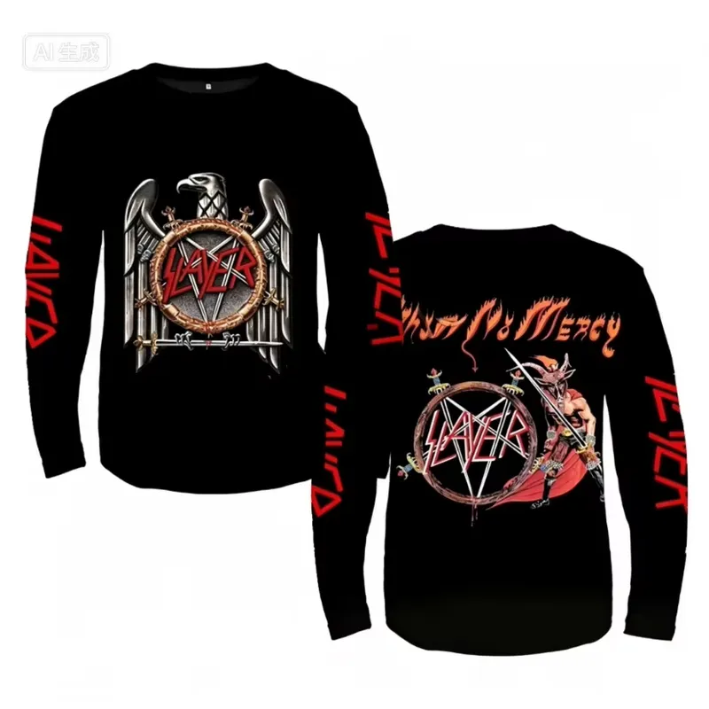 3D Long Sleeve Rock Slayer Ban - Mens Fashion Clothes review and price