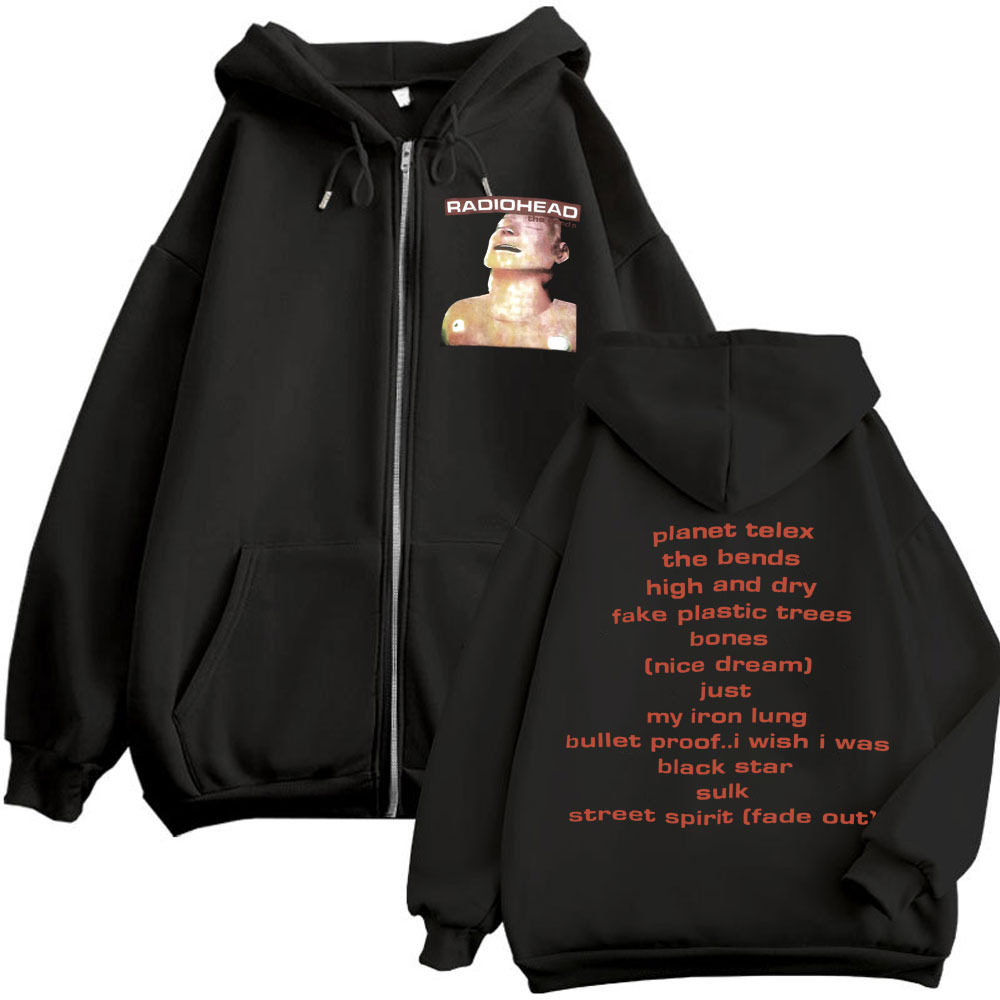 Rock Band Radiohead Music Albu - Mens Fashion Zip Up Hoodies review and price