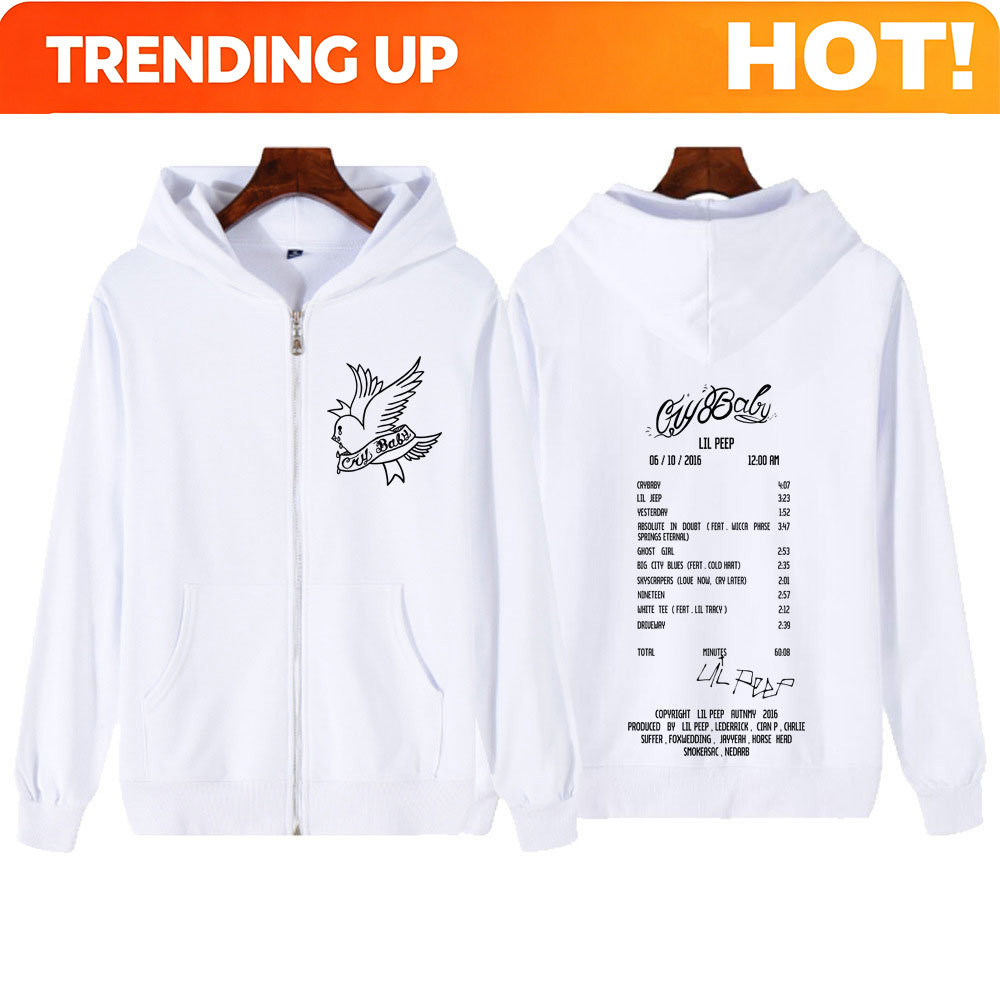 Rapper Lil Peep Cry Baby Album - Mens Fashion Zip Up Hoodies review and price