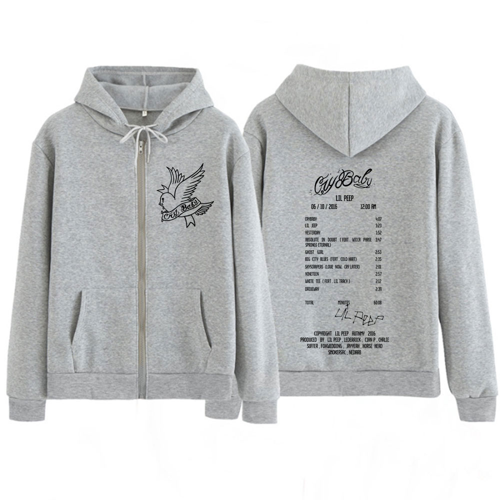Rapper Lil Peep Cry Baby Album - Mens Fashion Zip Up Hoodies review and price