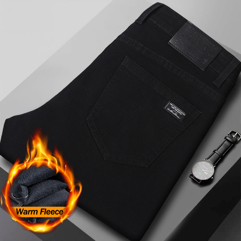 Men's Winter Fleece Warm Black - Men'S Fashion Grey Jeans review and price