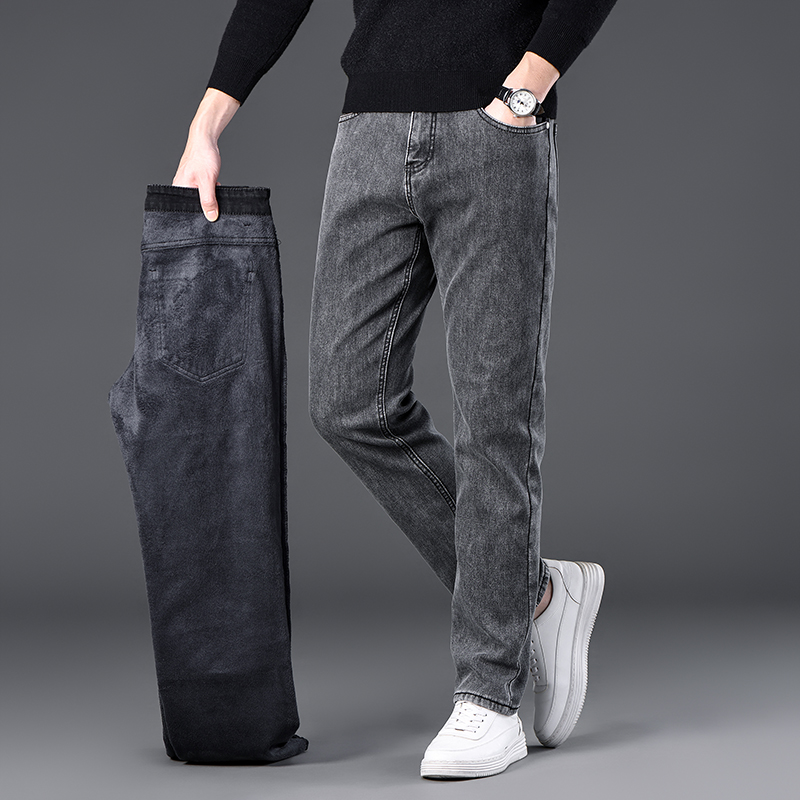 Men's Winter Fleece Warm Black - Men'S Fashion Grey Jeans review and price